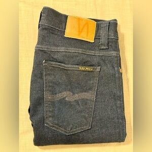 ($280) Nudie Grim Tim Dry Slim Fit Stretch Denim Jeans (33W/34L; Navy)